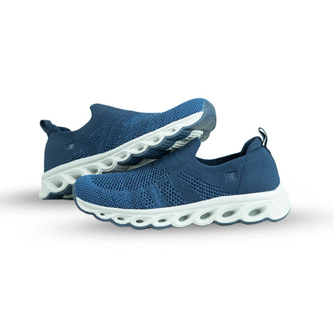 Calzado deportivo para dama 0500-020 color azul oscuro, gris claro