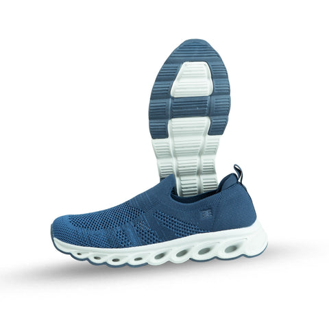 Calzado deportivo para dama 0500-020 color azul oscuro, gris claro